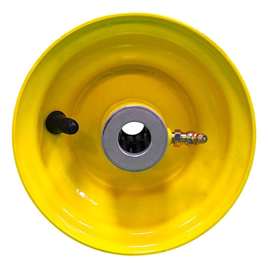5x3.25 Yellow Mower Wheel, 5-Inch Hub, 3/4-Inch Bore, Single product image