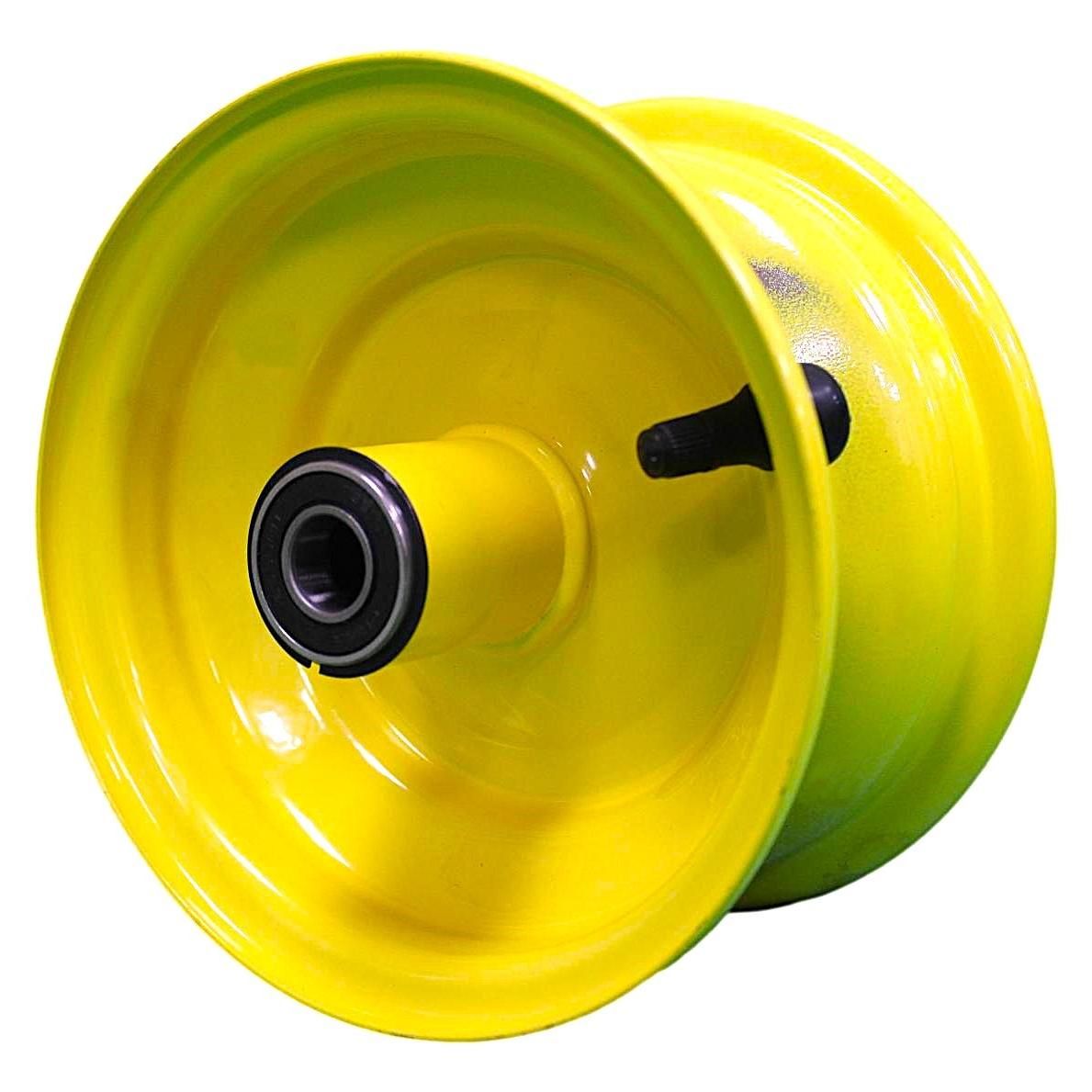 6x3.25 Equipment Yellow Lawn Mower Wheels, Zero Offset, 2-Pack