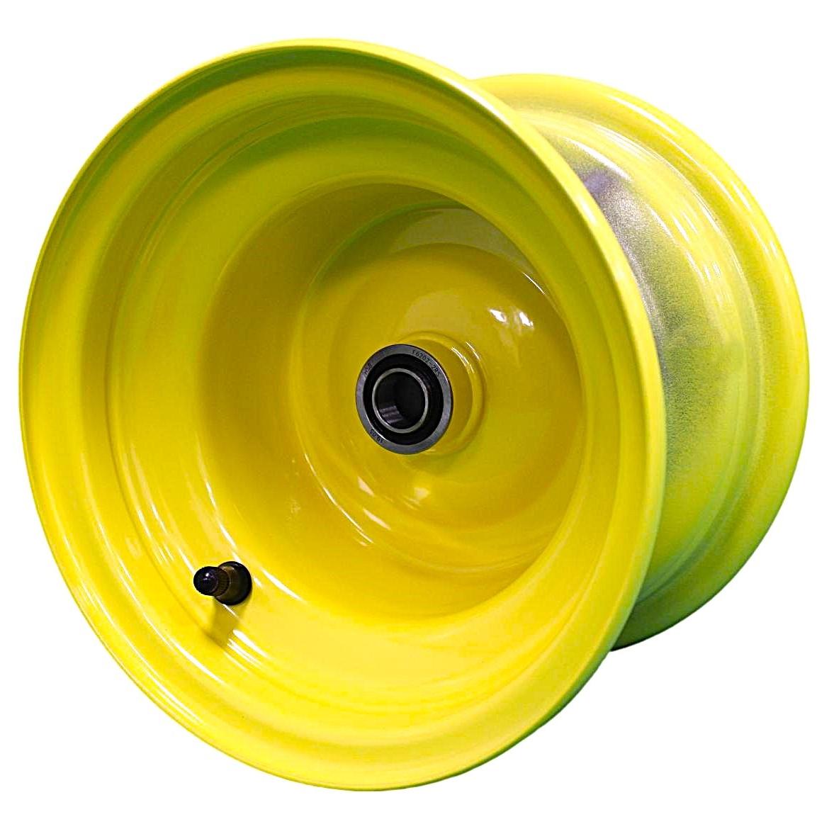8x5.375 Yellow Hubbed Mower Wheels, 3/4-Inch Bearing, 2-Pack product image