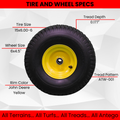 15x6.00-6 Tires & Wheels 4 Ply for Lawn & Garden Mower Turf Tires .75" Bearing, Single product image