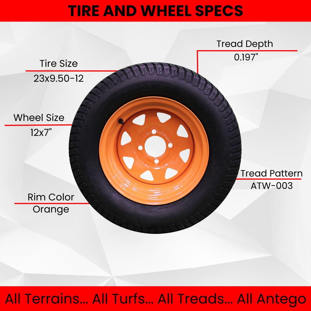 23x9.50-12 Scag Cougar Tiger Cub 48" Tire/Wheel Assemblies - Replaces 482044 481659, Single ATW-003 product image