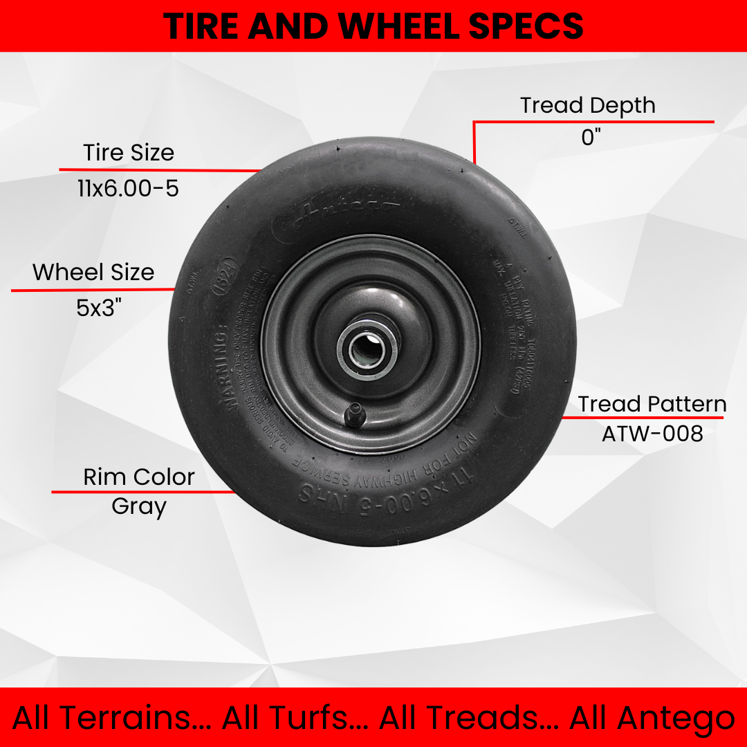 11x6.00-5 Tire Wheel Assy to Perfectly Replace Ariens/Gravely 07101105. Fits on Ikon XL Zero Turn, Single product image