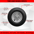 Hustler Pneumatic Tire Assemblies 11x4.00-5 Fits Raptor and Sport 605133, 2-Pack product image