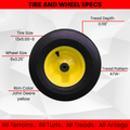 13x5.00-6 4 Ply Tires & 6x3.25 John Deere Wheels for Lawn & Garden Mower Turf Tires, Single product image