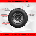 18x8.50-8 Tire with 8x6.375 Wheel Assembly, 2-Pack Ariens 07101130, Fits Ikon-X, Gravely ZTX Zero Turn Mowers *Due to supply, we may substitute 18x9.50 tires* product image