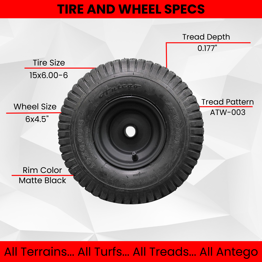 15x6.00-6 ATW-001 Universal Tire & Wheel Assemblies, 4-Ply, 2-Pack product image