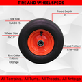 11x4.00-5 Kubota-Orange Tire & Wheel Assembly, 4-Ply, Single product image