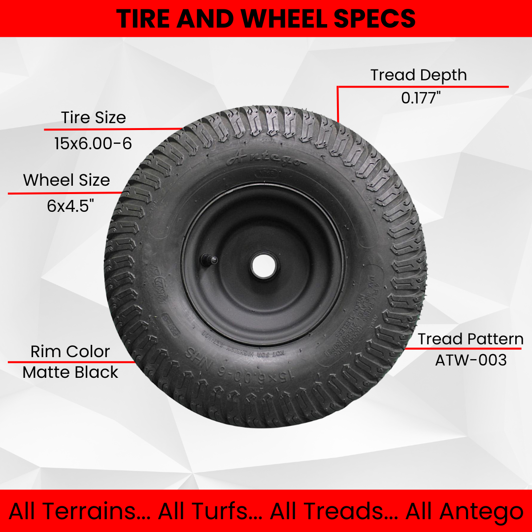 15x6.00-6 ATW-003 Universal Tire & Wheel Assemblies, 4-Ply, 2-Pack product image