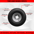 Single (ATW-001) 20x10.00-8 Tires & Wheels 4 Ply for Lawn & Garden Mower (Compatible with Husqvarna) product image