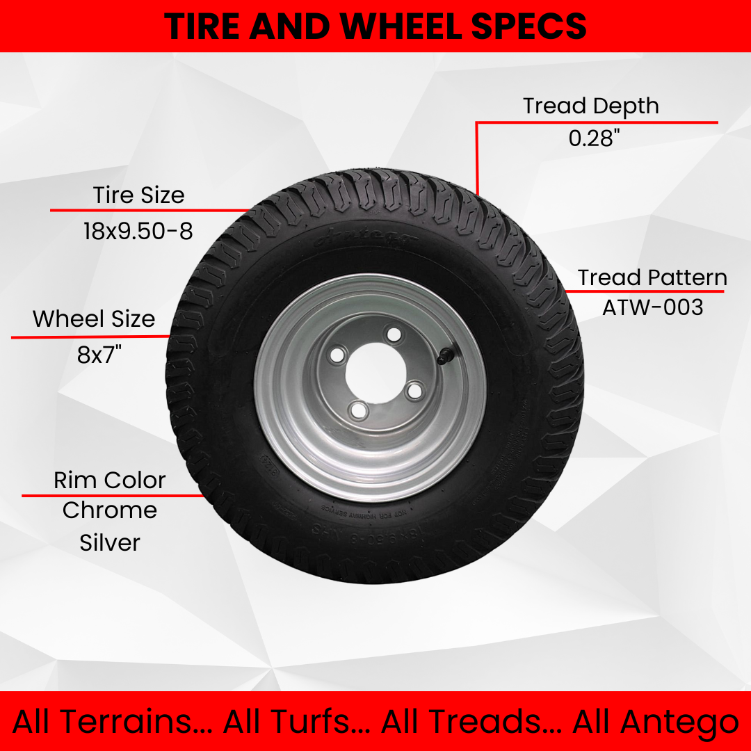 Single 18x9.50-8 Tire and Wheel Assembly product image