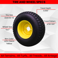 22x9.50-10 Turf Tire and 10x7 Wheel Assembly for Lawn & Garden Mower, Single product image