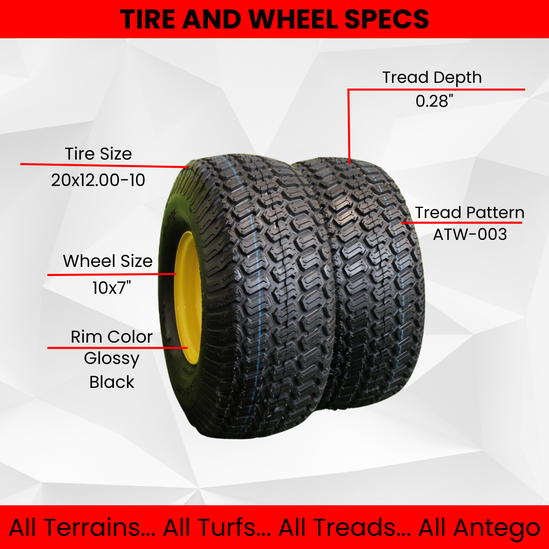 20x12.00-10 Avenger Zero-Turn Tire & Wheel Assemblies, 2-Pack product image