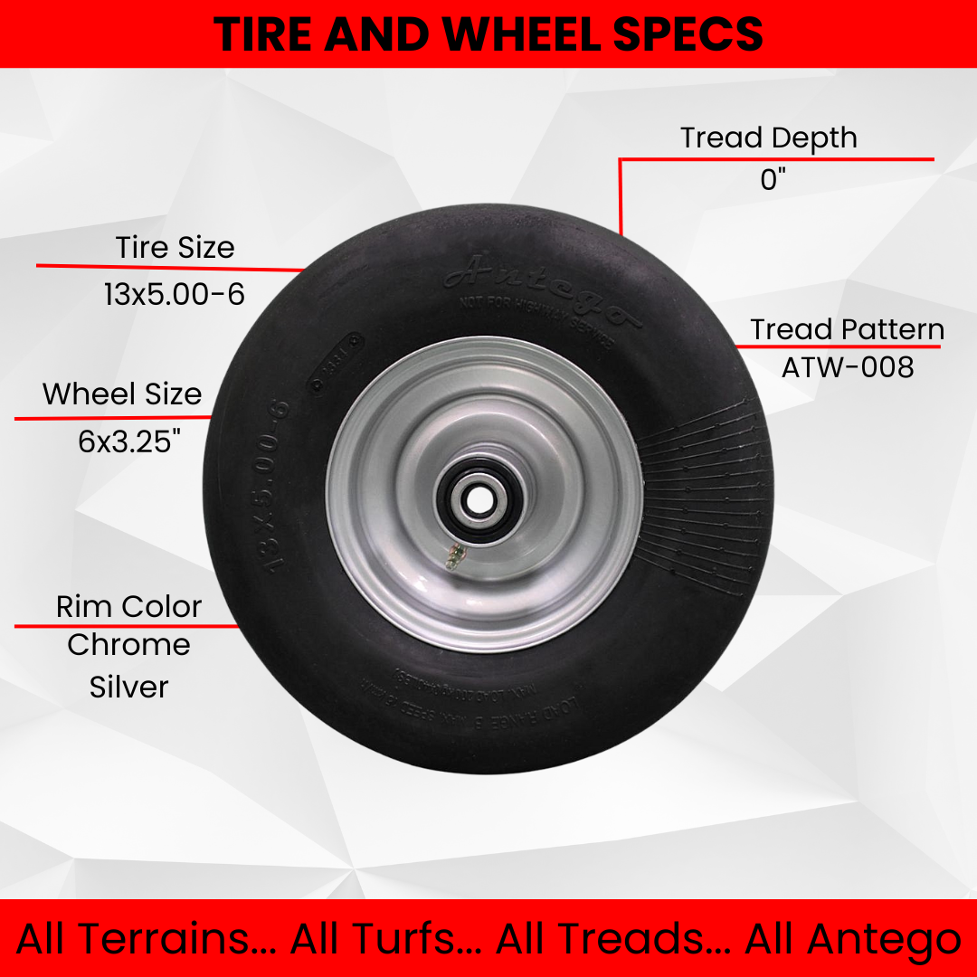 13x5.00-6 Hustler Flat Free Assembly, replaces 605038 fits Fastrak & Raptor SD 36", 42", 48", 2-Pack product image