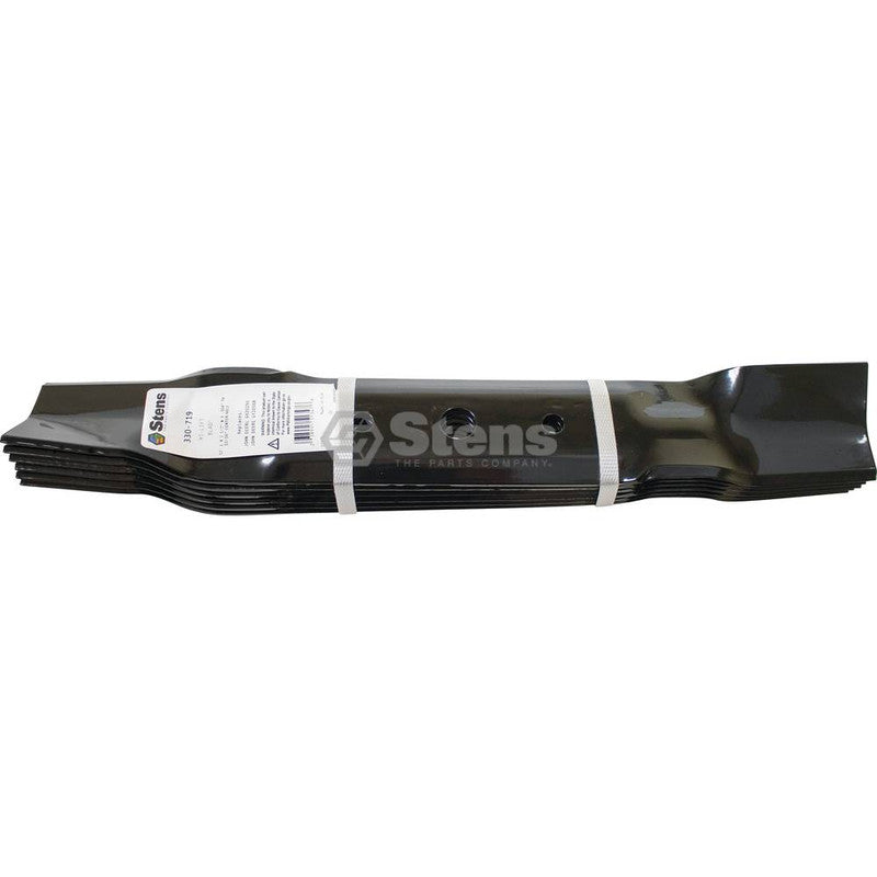 Stens 330-719-6 High-Lift Blade Shop Pack for John Deere; verify the complete part number, deck configuration, and shop-pack quantity before ordering