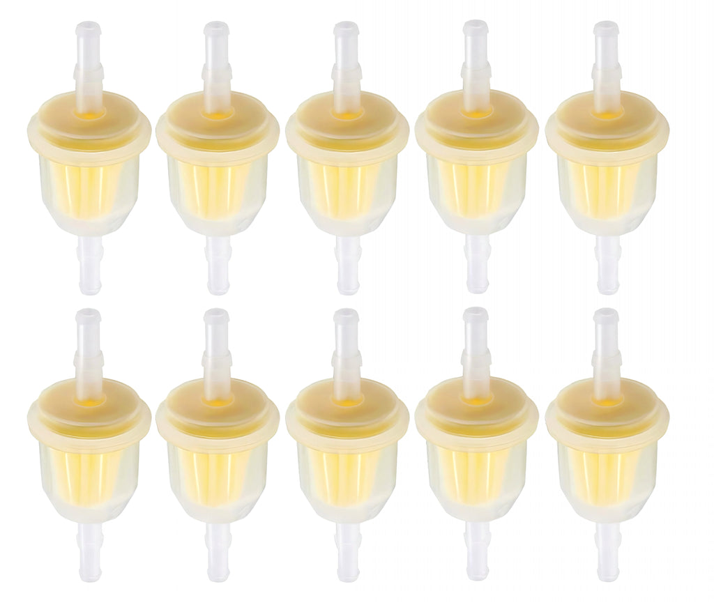 HIPA 10-Pack 6MM x 8MM 1/4" 5/16" 25 050 22-S Inline Fuel Gas Filter for Lawn Mower Small Engine — HIPA fuel filter product image 1
