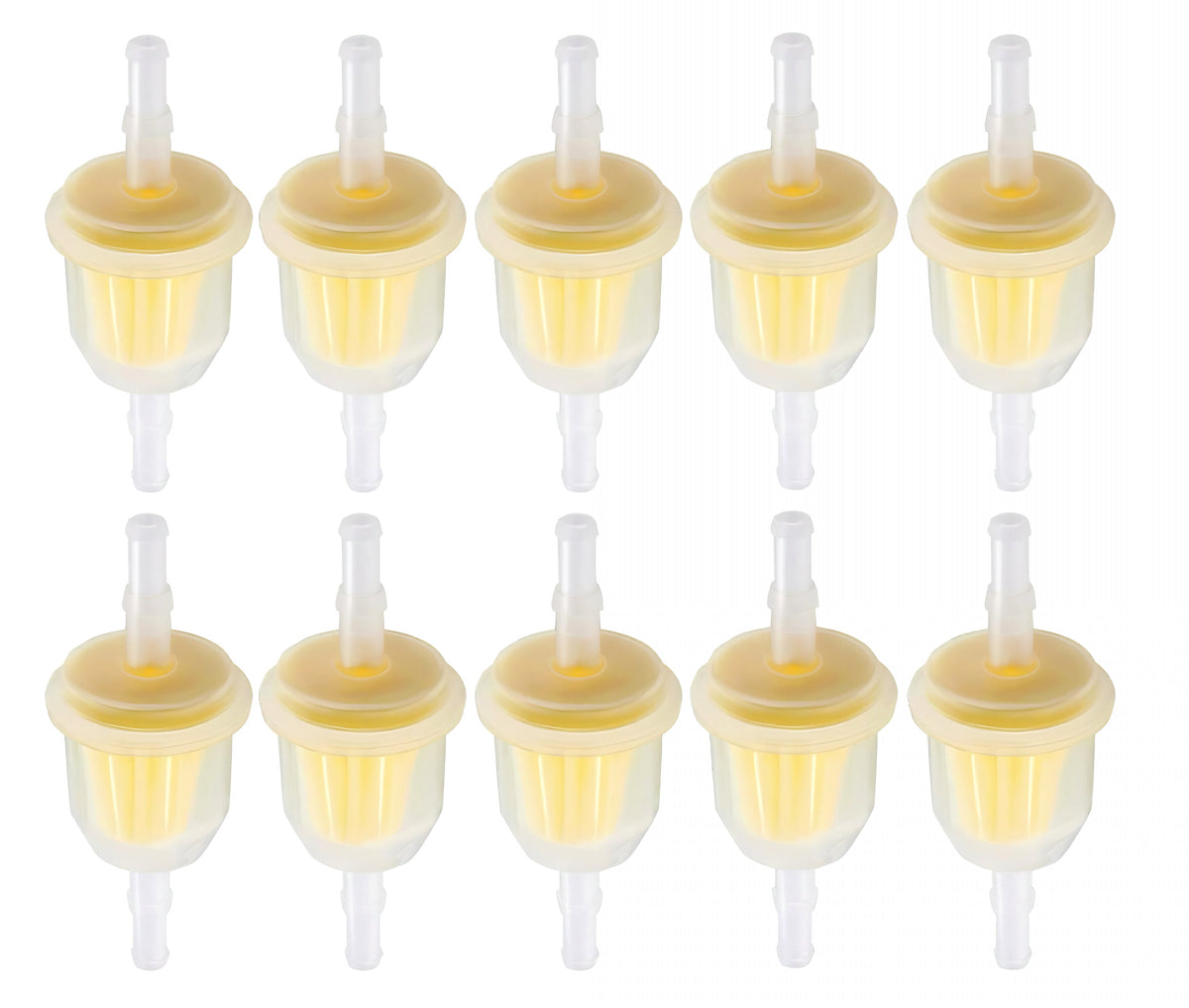 HIPA 10-Pack 6MM x 8MM 1/4" 5/16" 25 050 22-S Inline Fuel Gas Filter for Lawn Mower Small Engine — HIPA fuel filter product image 1