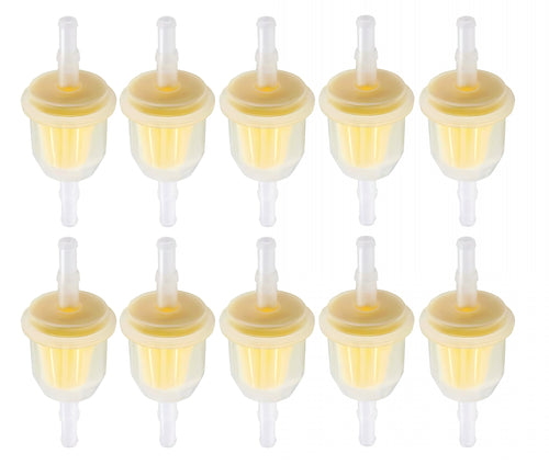 HIPA 10-Pack 6MM x 8MM 1/4" 5/16" 25 050 22-S Inline Fuel Gas Filter for Lawn Mower Small Engine — HIPA fuel filter product image 1