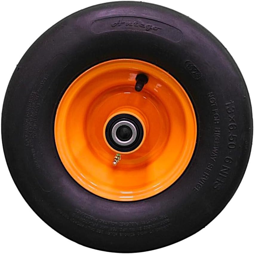 13x6.50-6 4 Ply Smooth with 6x4.5 Cats Eye Gold Wheel Assembly for Scag, Single product image