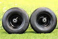 13x6.50-6 Semi-Pneumatic Flat Free Smooth with 6x4.5 Black Wheel, Single product image