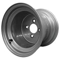 10x8.5 Chrome-Silver Mower Wheel, 4-on-4, Single