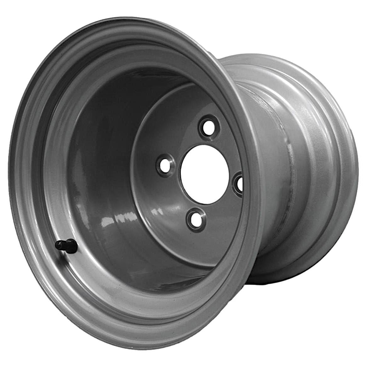10x8.5 Chrome-Silver Mower Wheels, 4-on-4, 2-Pack