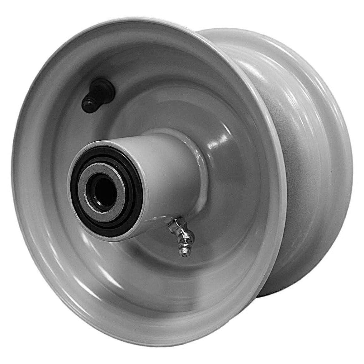 6x3.25 Light Gray Mower Wheels, 5.85-Inch Hub, Tapered Bearings, 2-Pack product image