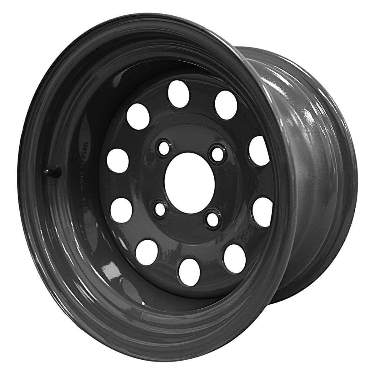12x7 Charcoal Gray Lawn Mower Wheel, 4-on-4, 2.70-Inch Bore, Single