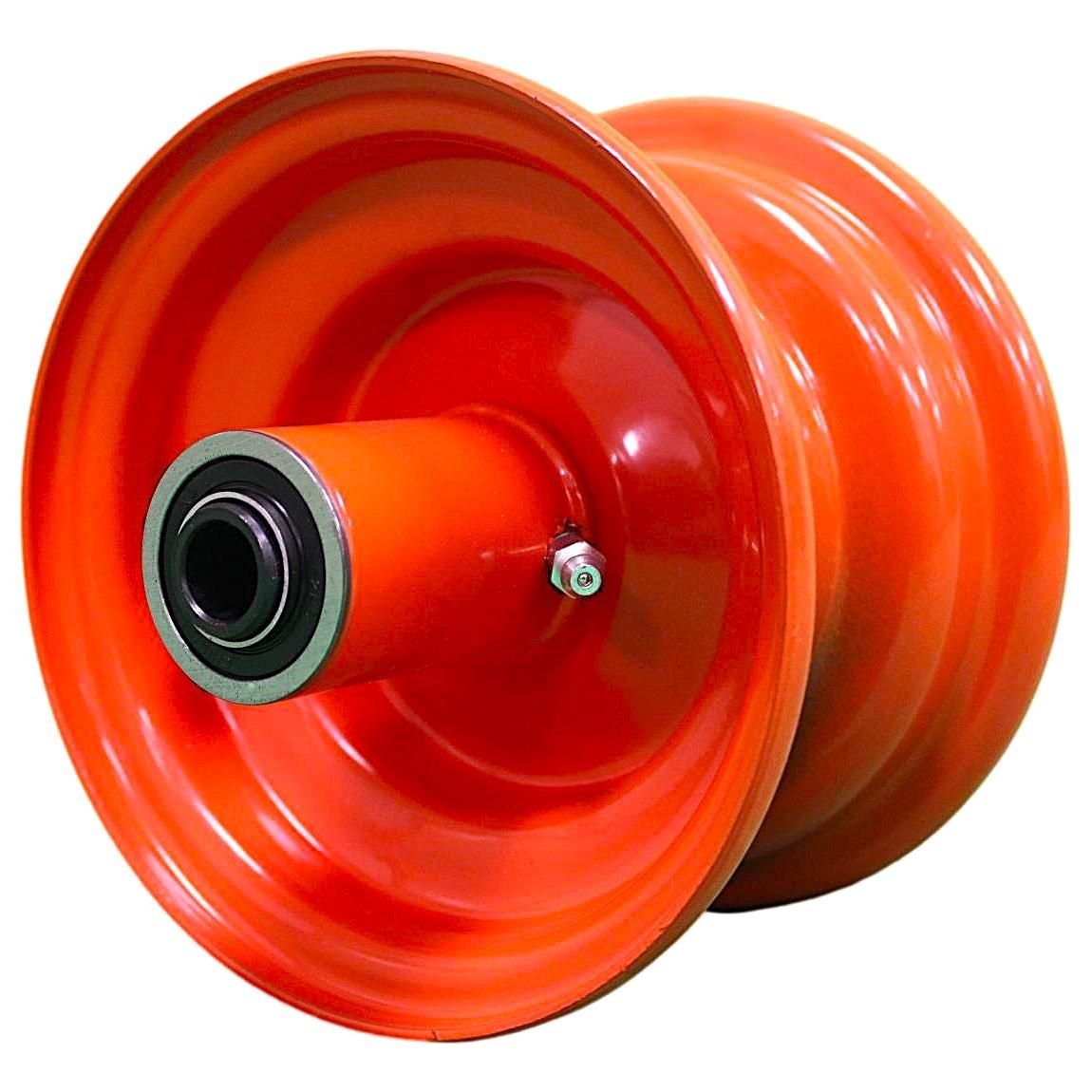 5x3 Orange Mower Wheel, 5.87-Inch Hub, 3/4-Inch Tapered Bearings, Single product image