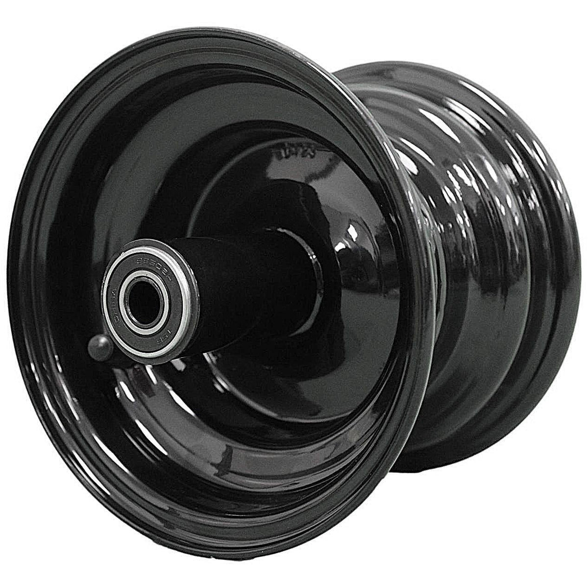 6x4.5 Glossy Black Mower Wheel, 5/8-Inch Bearings, Single