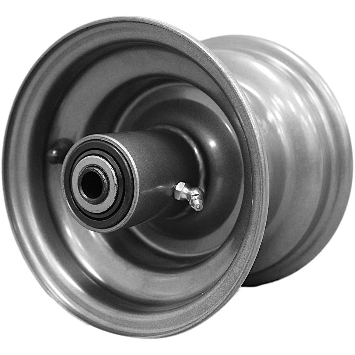 6x4.5 Dark Gray Mower Wheels, 6.75-Inch Hub, Tapered Bearings, 2-Pack product image