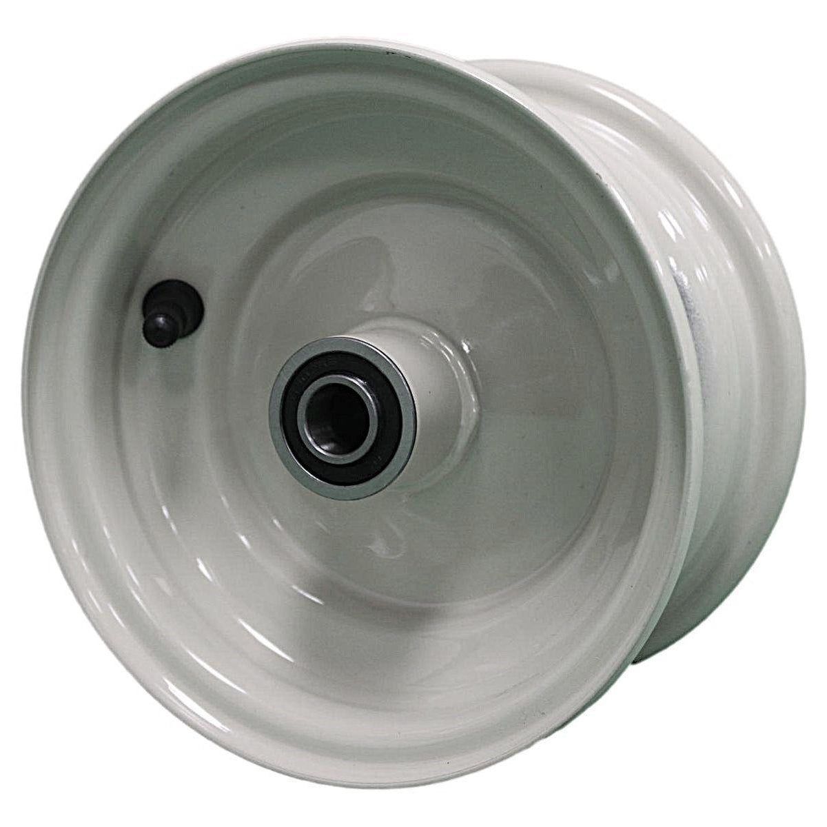 6x3.25 Tan Mower Wheels, 3.73-Inch Hub, 16 mm Bearings, 2-Pack product image