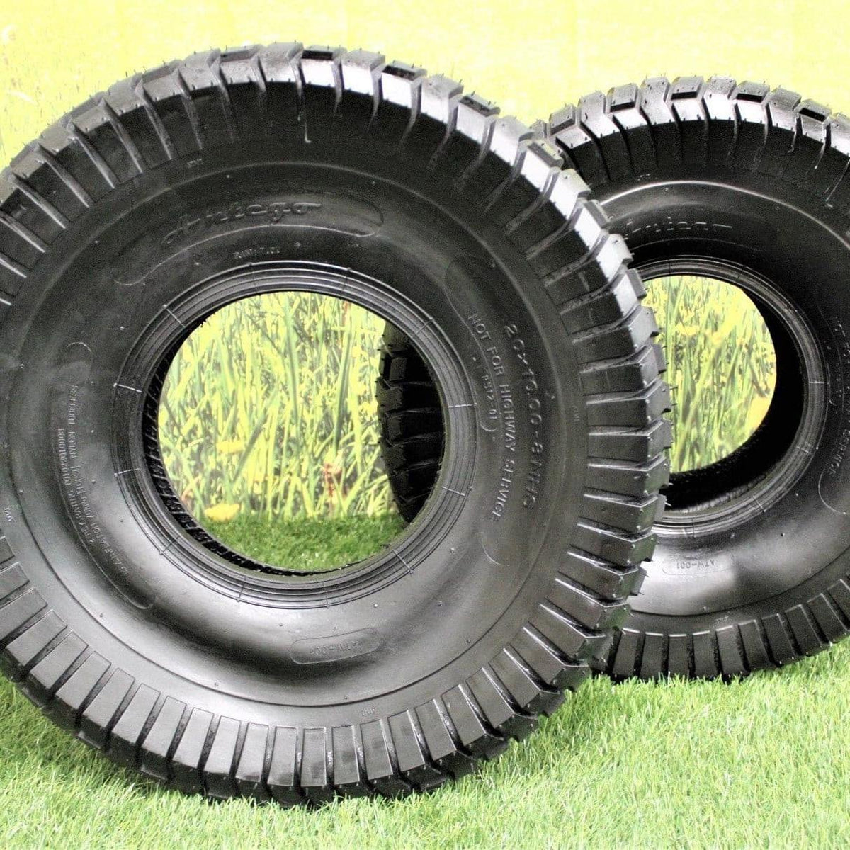 20x10.00-8 Turf Mower Tires, 2-Ply, 2-Pack product image