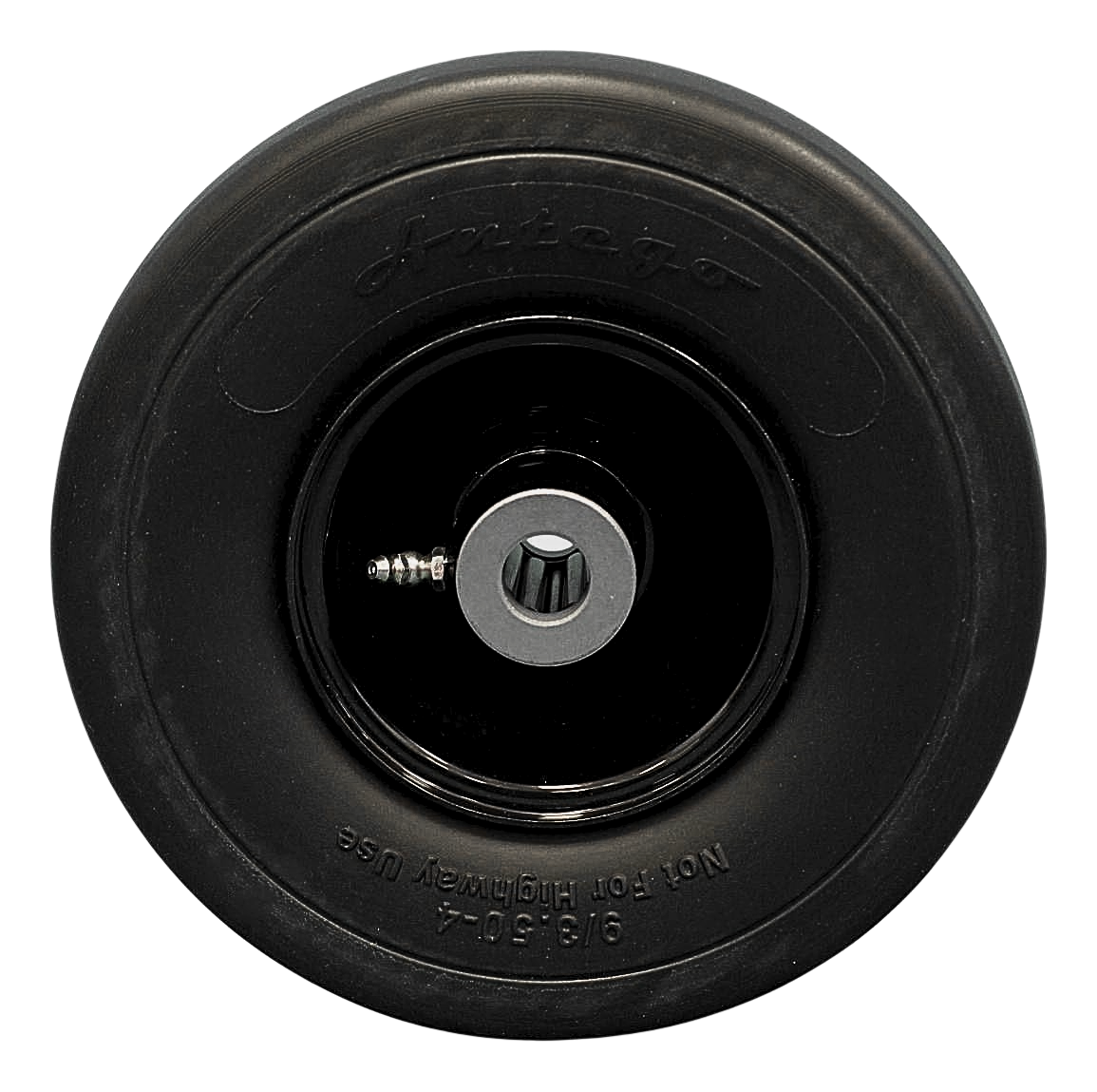9x3.50-4 Flat Free Tire and Wheel Assemblies - Fits GRAVELY 45205, 3.25" Hub, 3/4" Caged Roller Bearings, Single product image