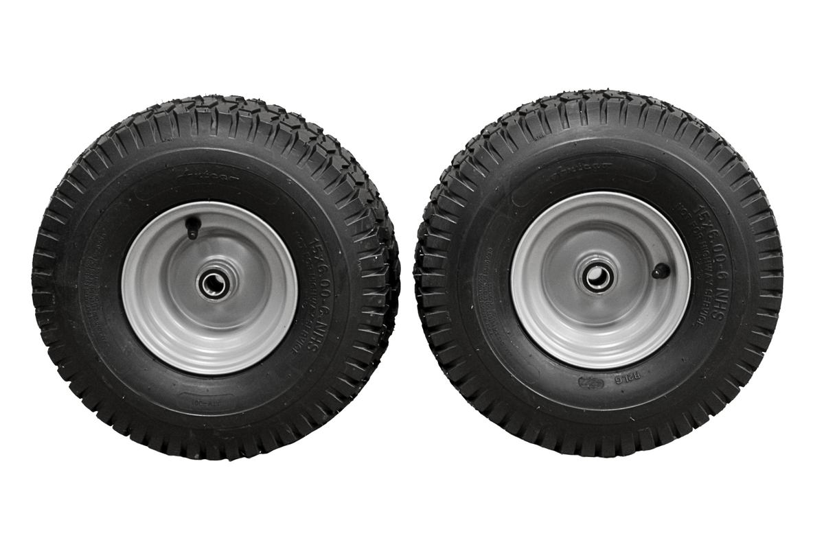 15x6.00-6 Husqvarna/Poulan Tire & 6x4.5 Wheel Assembly .75" Bearing, Single product image