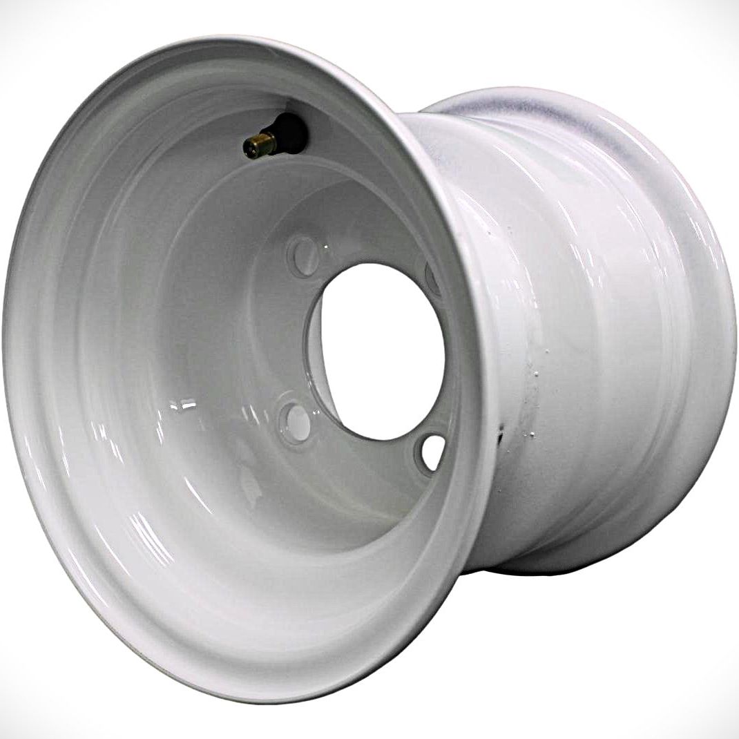 8x7 White Mower Wheel, Toro Exmark Geometry, 4-on-4, Single product image