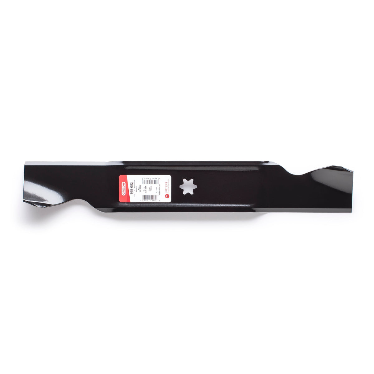 198-052 Mower Blade for MTD — 19-5/16 in. — manufacturer view 2; verify complete part number and deck configuration
