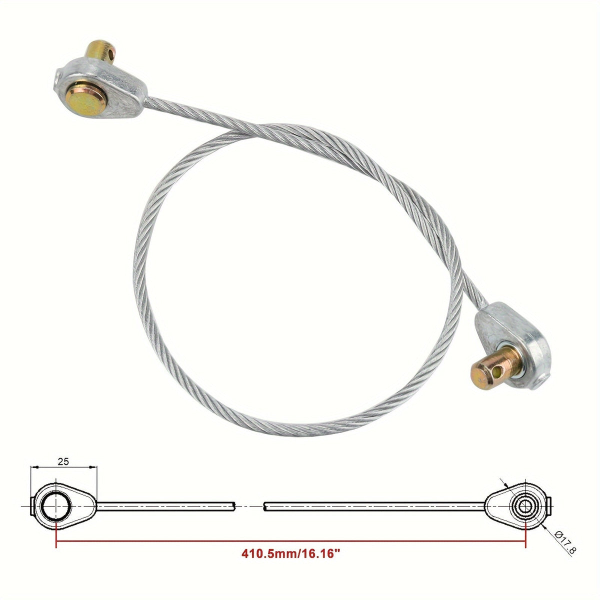 HIPA 2-Pack 746-0968 946-0968 Deck Lift Cable for MTD Yard Machines Craftsman Yard-Man Troy-Bilt Cub Cadet Lawn Mower — HIPA control cable product image 4