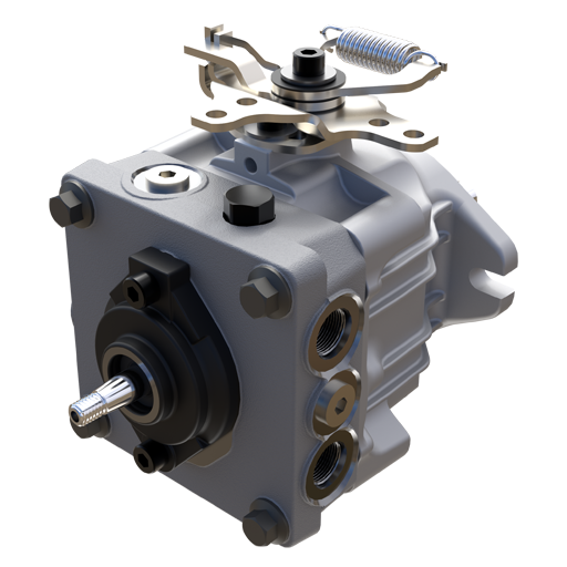 Official Hydro-Gear P Series pump manufacturer rendering - alternate view