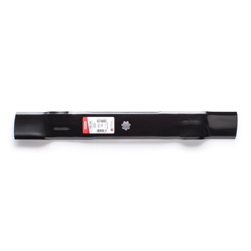 192-106 Mower Blade for John Deere — 21-3/8 in. — manufacturer view 2; verify complete part number and deck configuration
