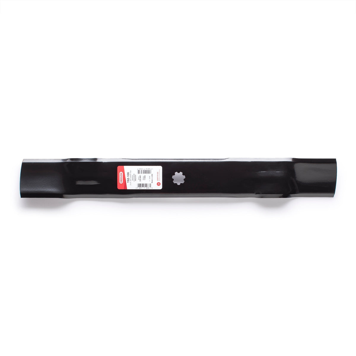 192-106 Mower Blade for John Deere — 21-3/8 in. — manufacturer view 2; verify complete part number and deck configuration