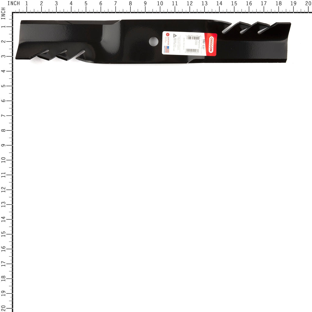 Oregon 592-137 Gator G5 mower blade detail view