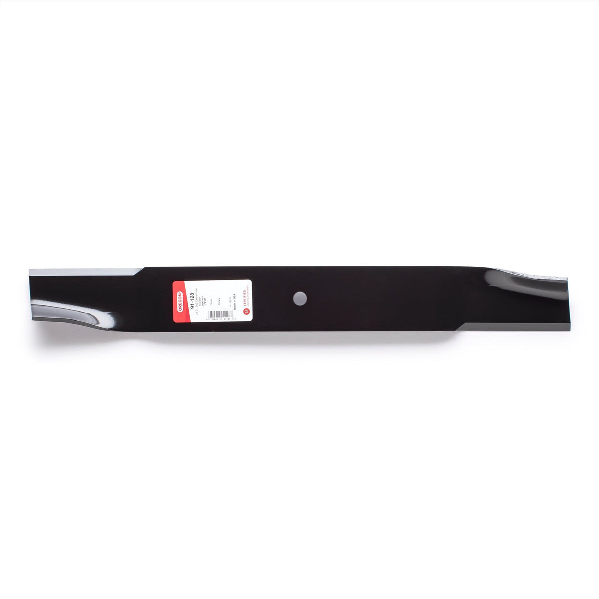 Oregon 91-128 high-lift mower blade profile view