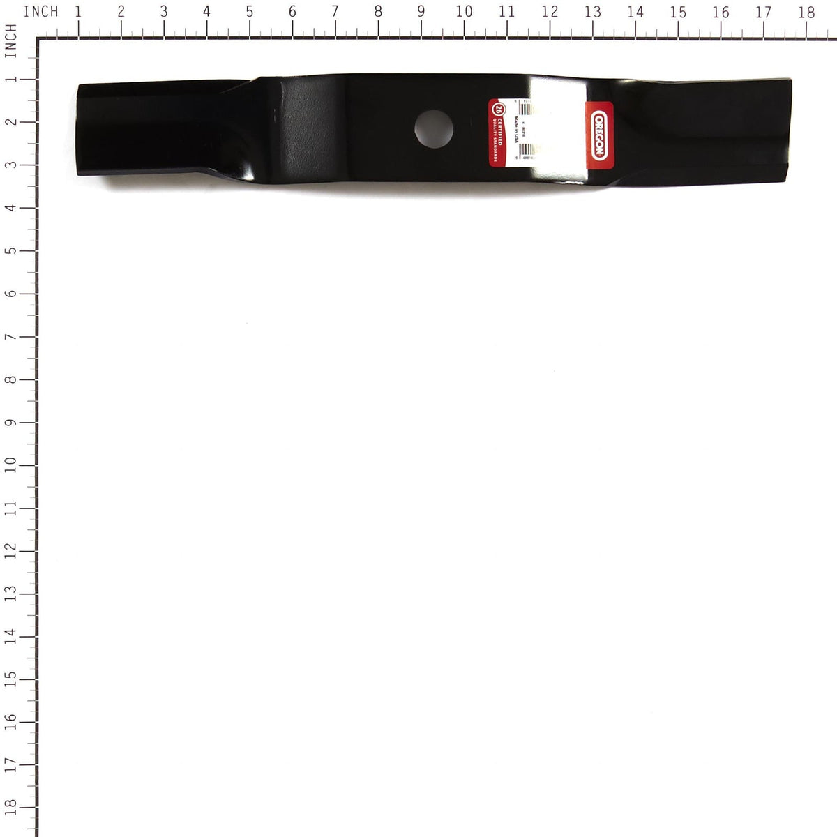 Oregon 92-124 blade side profile showing lift and offset