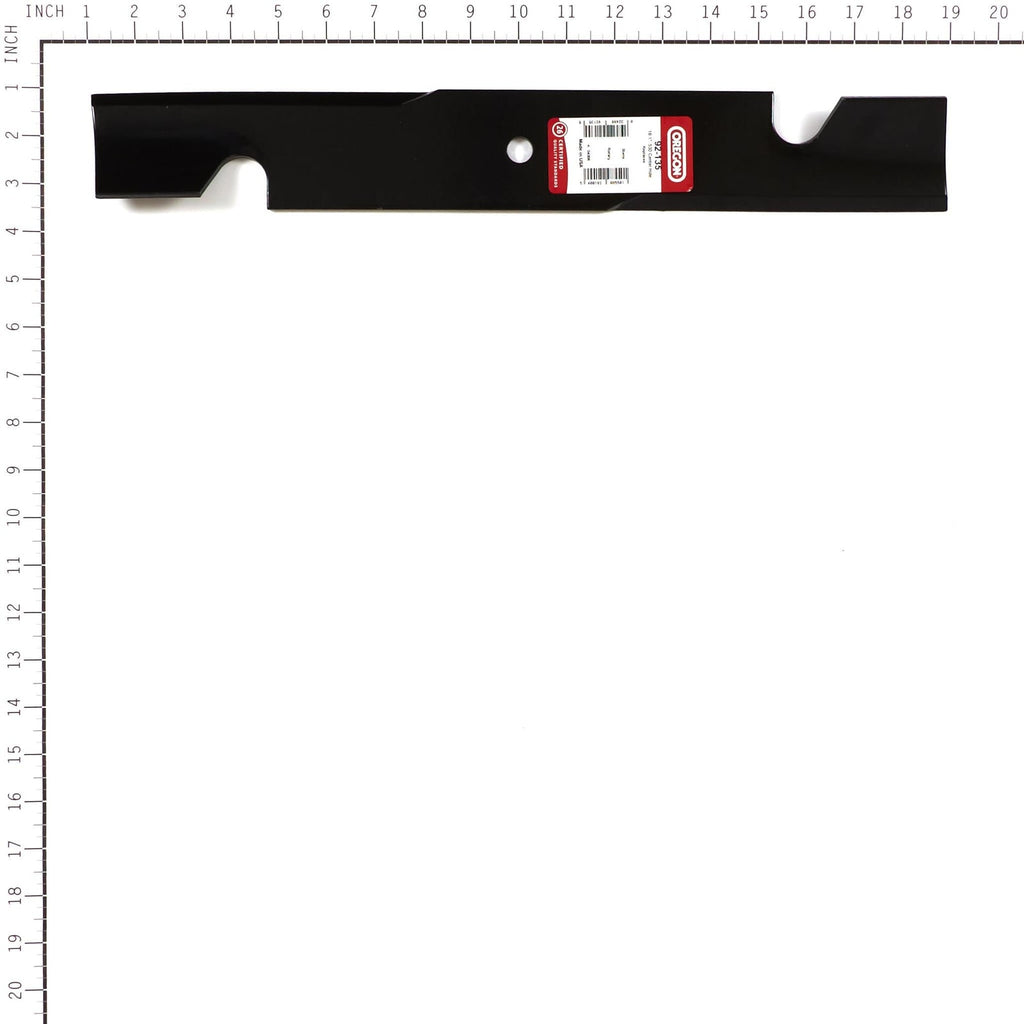 Oregon 92-135 mower blade for Bush Hog, profile view